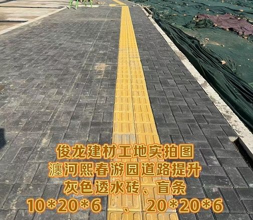 瀍河熙春游園道路提升 （灰色透水磚、盲條）